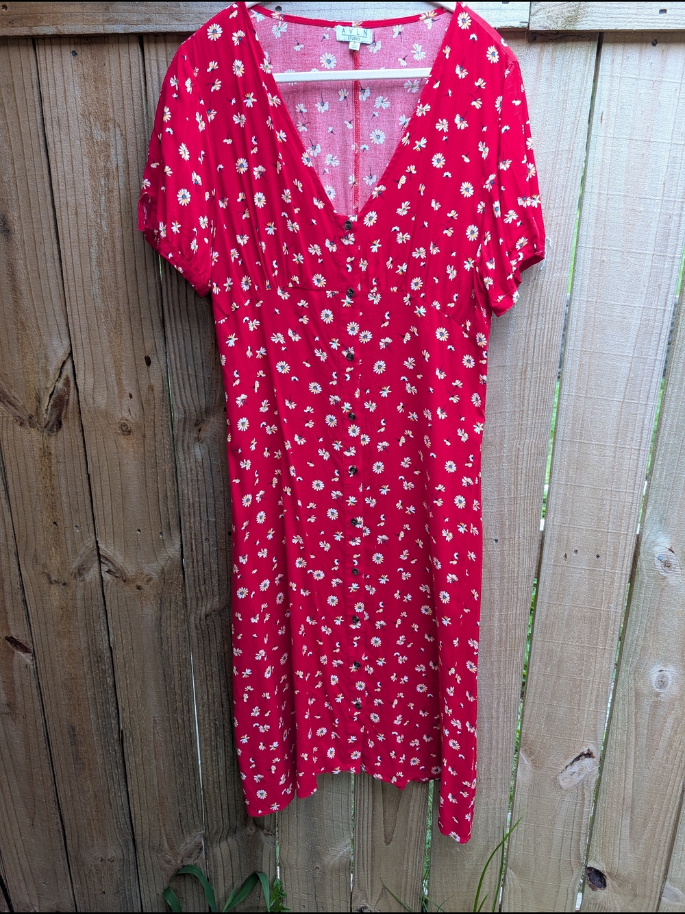 A New Day Red Floral Maxi Dress